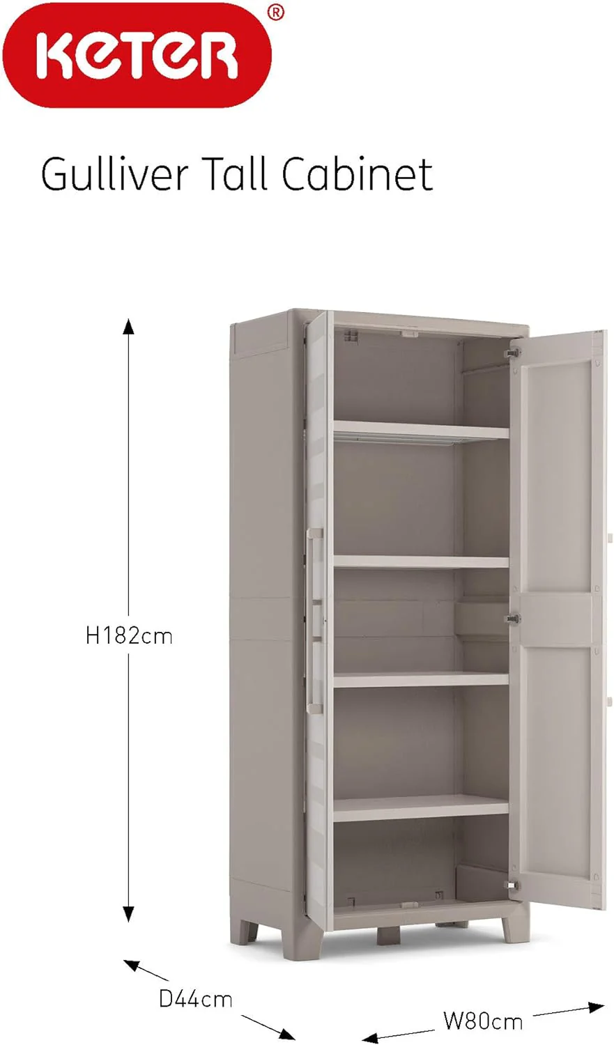 Keter Gulliver Tall Cabinet - Image 3