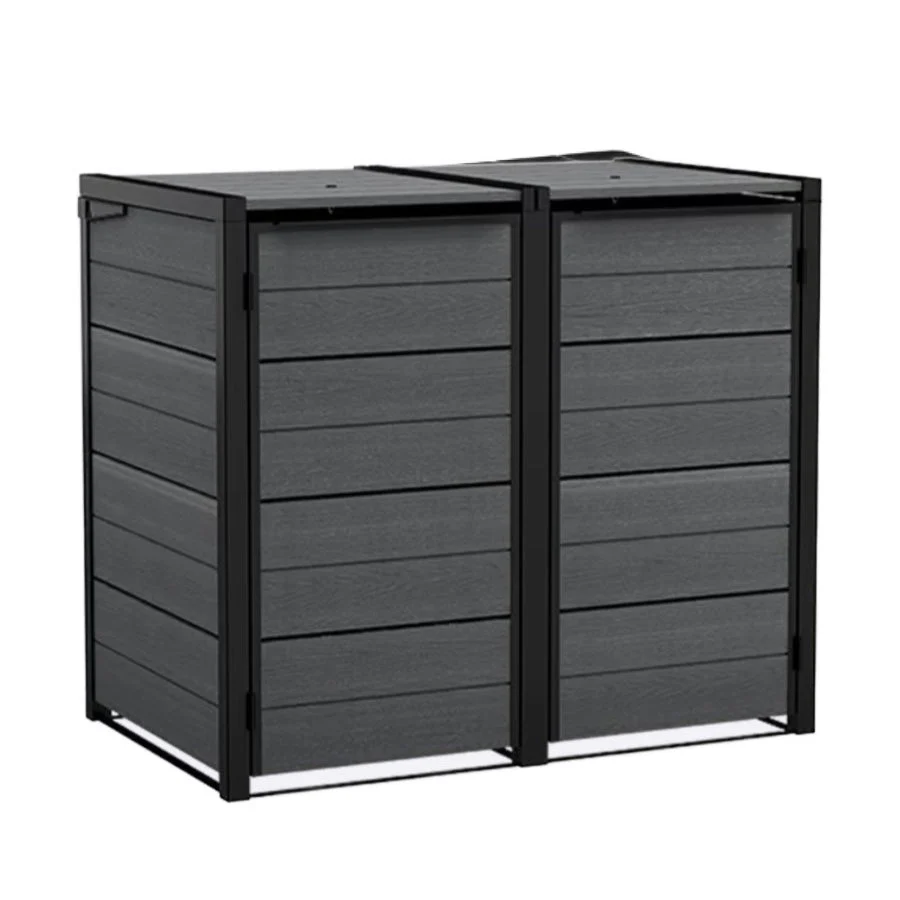 PRE ORDER: JUNE. - Keter  Hideaway - 2 Bin (Grey)