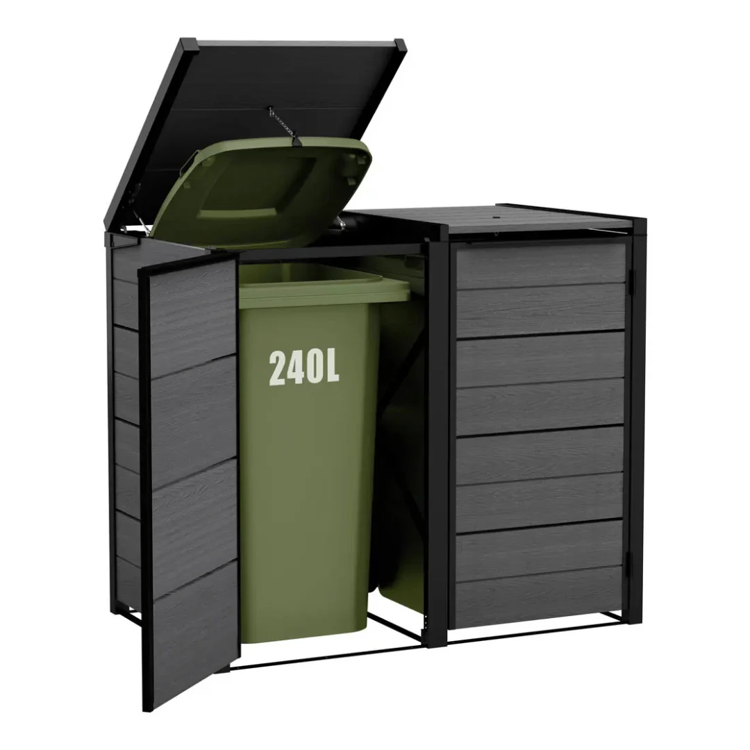 PRE ORDER: JUNE. - Keter  Hideaway - 2 Bin (Grey) - Image 2