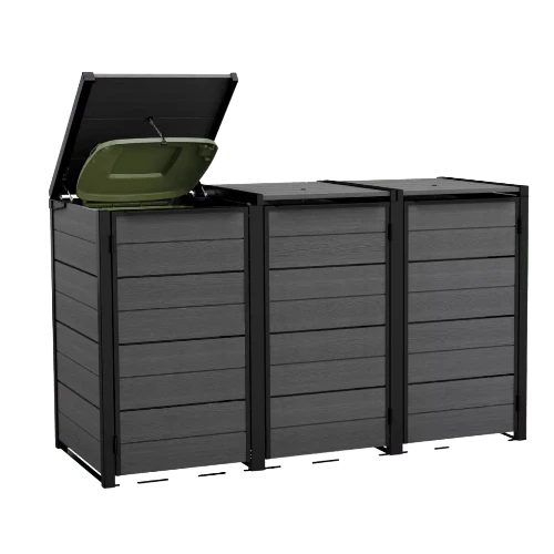 PRE ORDER: JUNE. - Keter Hideaway - 3 Bin (Grey)