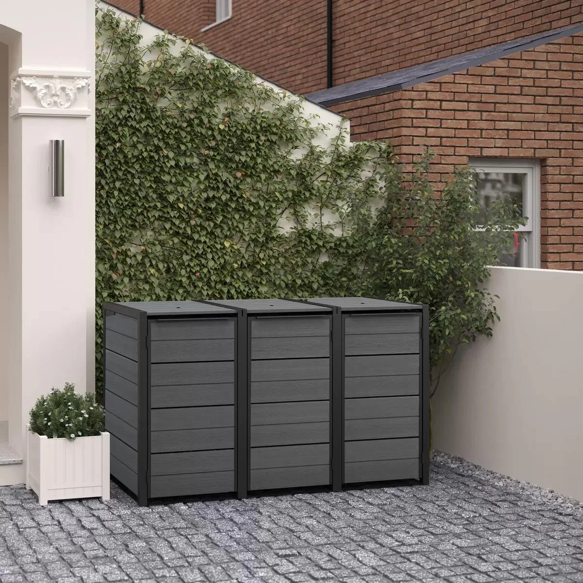 PRE ORDER: JUNE. - Keter Hideaway - 3 Bin (Grey) - Image 6