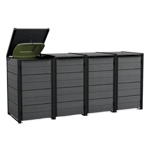 PRE ORDER: JUNE. - Keter Hideaway - 4 Bin (Grey)