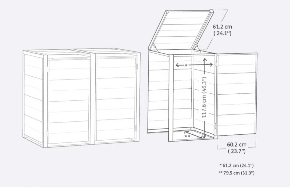 Keter Hideaway Bin Extention (Grey) - Image 15