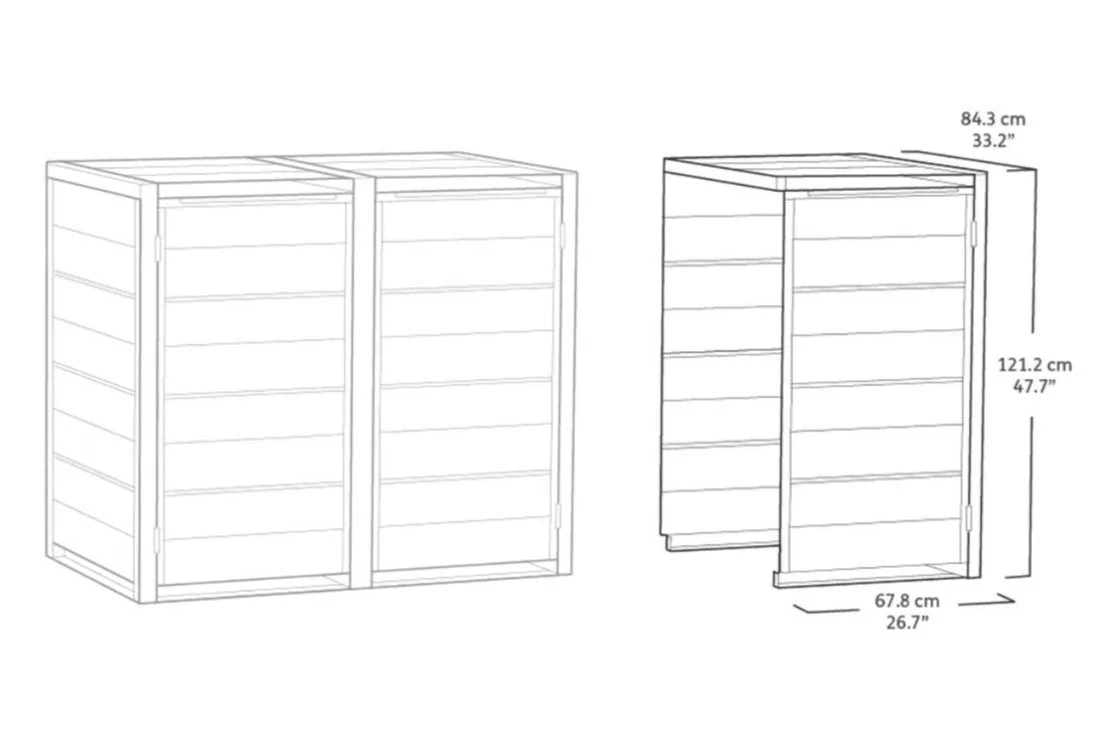 Keter Hideaway Bin Extention (Grey) - Image 16