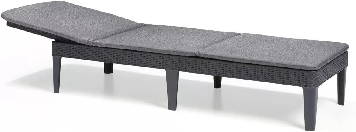Keter Jaipur Outdoor Sun Lounger with Cushion - 2 Pack - Image 12