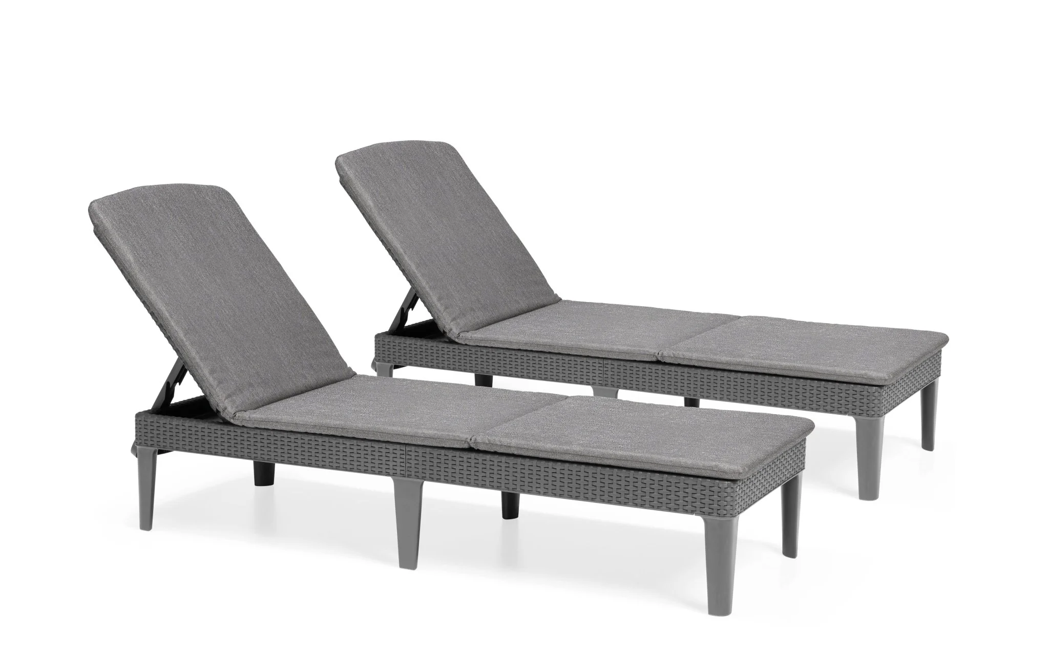 Keter Jaipur Outdoor Sun Lounger with Cushion - 2 Pack - Image 16