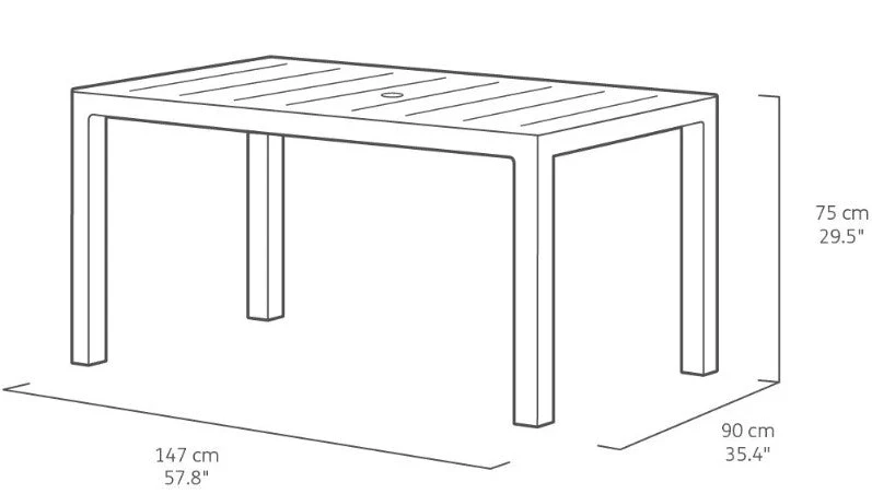 Keter Julie Iowa Dining Set - Graphite - Image 4