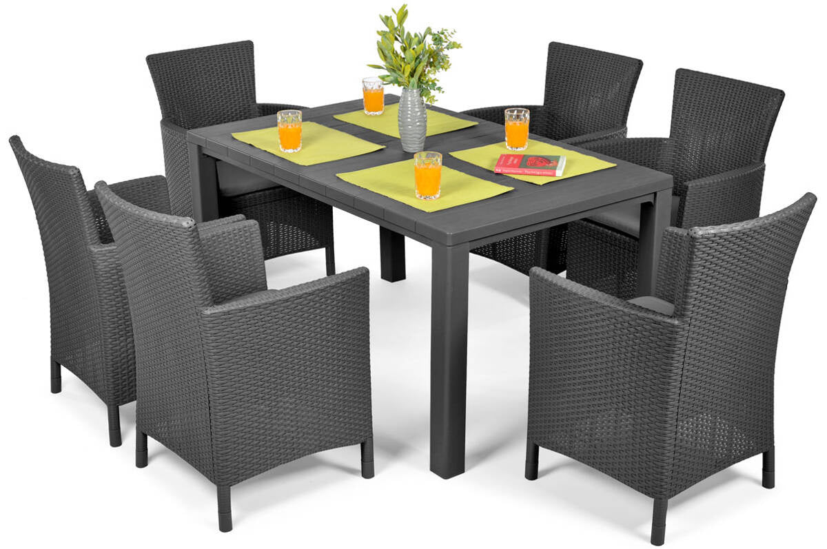 Keter Julie Iowa Dining Set - Graphite - Image 7