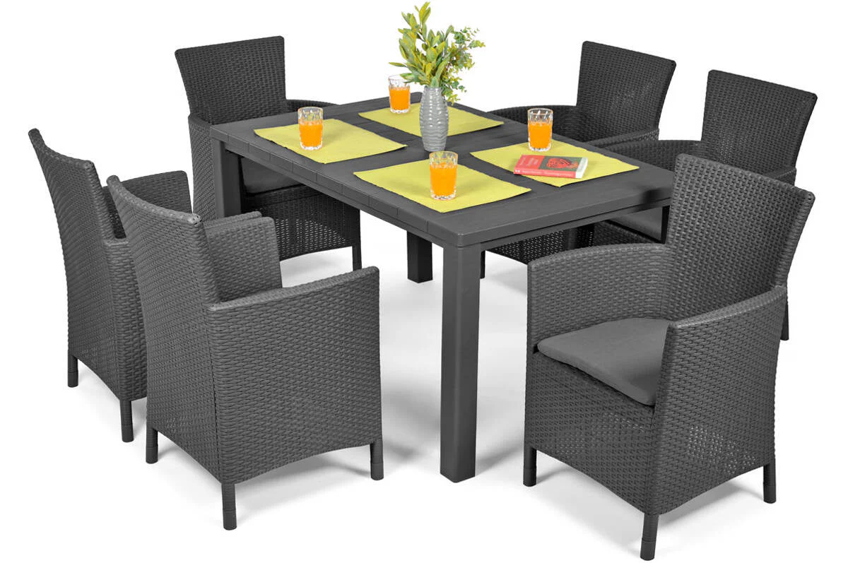 Keter Julie Iowa Dining Set - Graphite - Image 9