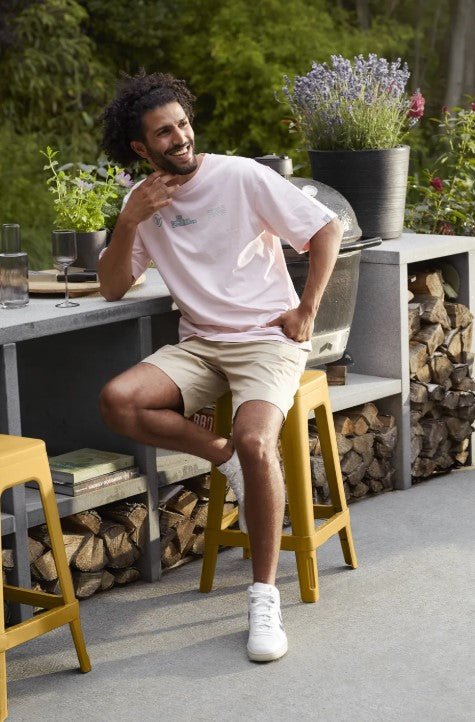 Keter Lucca Indoor/Outdoor Bar Stool - Amber Yellow-4 Pack - Image 2