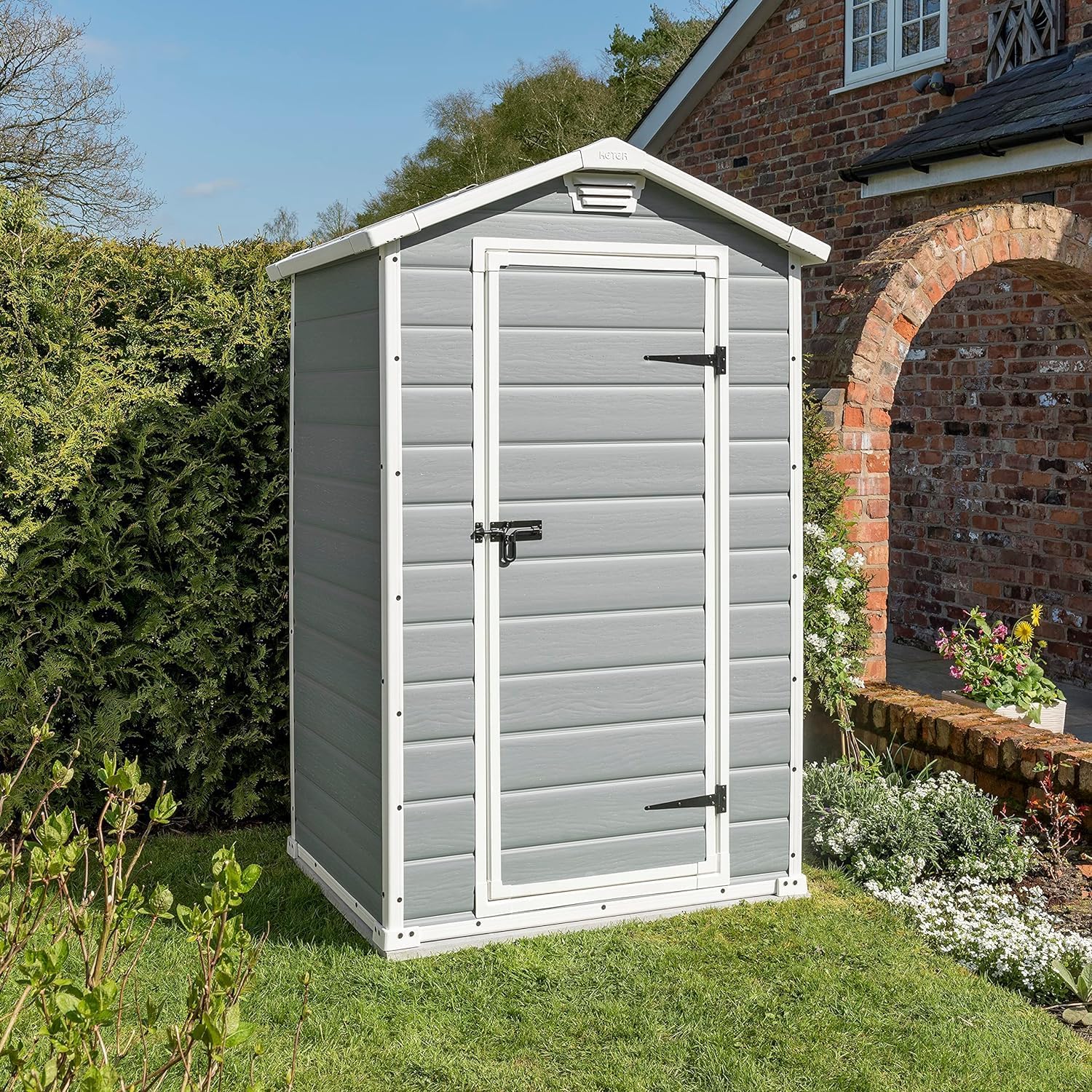 Keter Manor 4x3 Garden Shed - Grey (1.2 x 1m) - Image 12