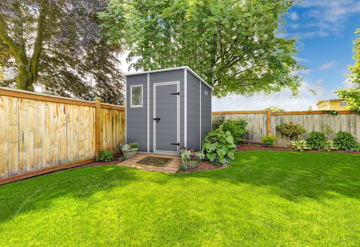 PRE ORDER: MAY. - Keter Manor Pent 6x6 Garden Shed - Grey (1.8 x 1.8m) - Image 10