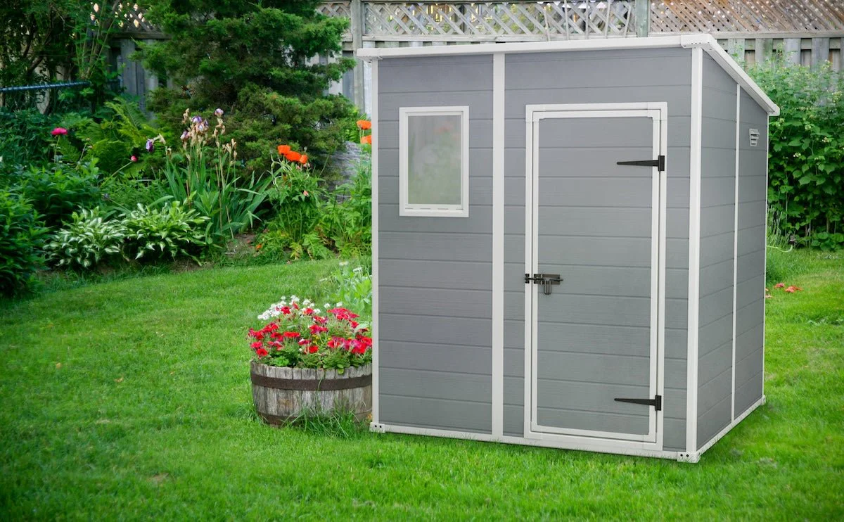 PRE ORDER: MAY. - Keter Manor Pent 6x6 Garden Shed - Grey (1.8 x 1.8m) - Image 12