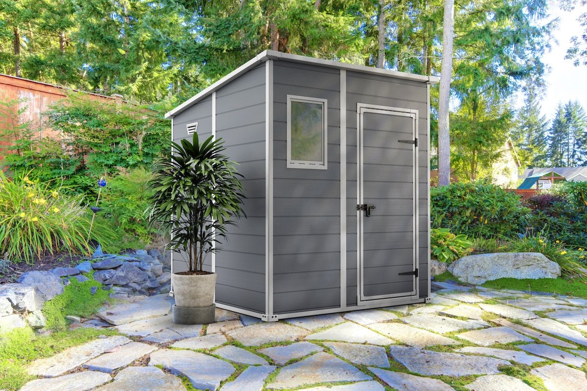 PRE ORDER: MAY. - Keter Manor Pent 6x6 Garden Shed - Grey (1.8 x 1.8m) - Image 5