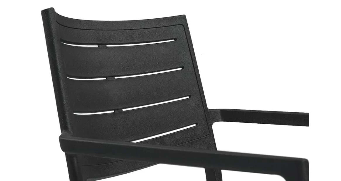 Keter Metaline Metal Look Dining Chair : Black - 6 PACK - Image 6