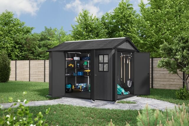 PRE ORDER: JUNE. - Keter Newton Plus Double Door Shed 7.5x11 (2.3 x 3.4m) - Image 6