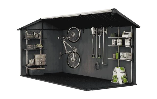 PRE ORDER: JUNE. - Keter Newton Plus Double Door Shed 7.5x15 (2.3 x 4.6m) - Image 3