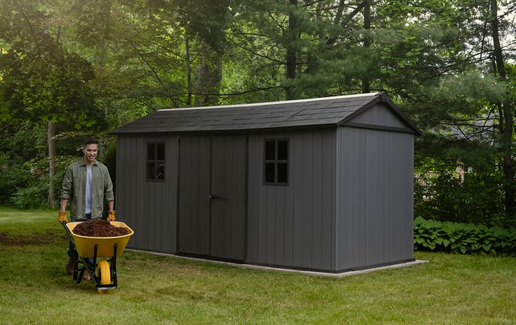 PRE ORDER: JUNE. - Keter Newton Plus Shed 7.5x15 (2.3 x 4.7m) - Image 9
