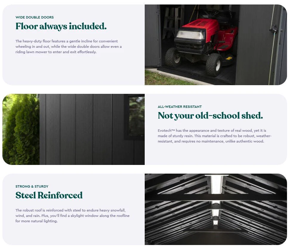 PRE ORDER: JUNE. - Keter Newton Plus Shed 7.5x7 (2.3 x 2.2m) - Image 4