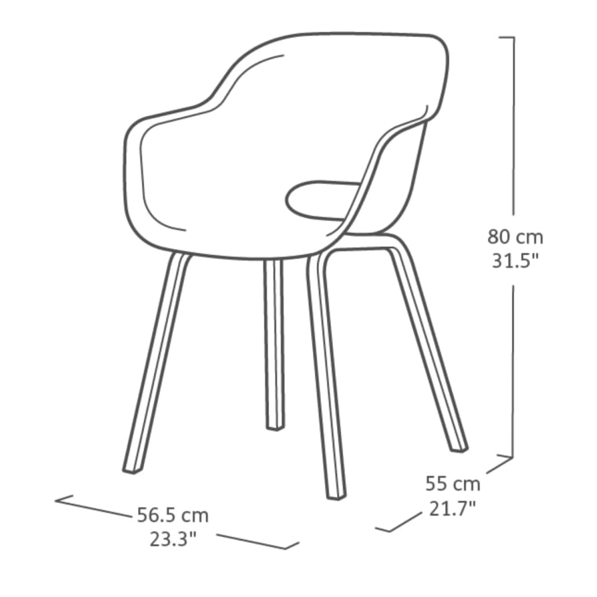 Keter Noa Dining Chair - White- 2 Pack - Image 2