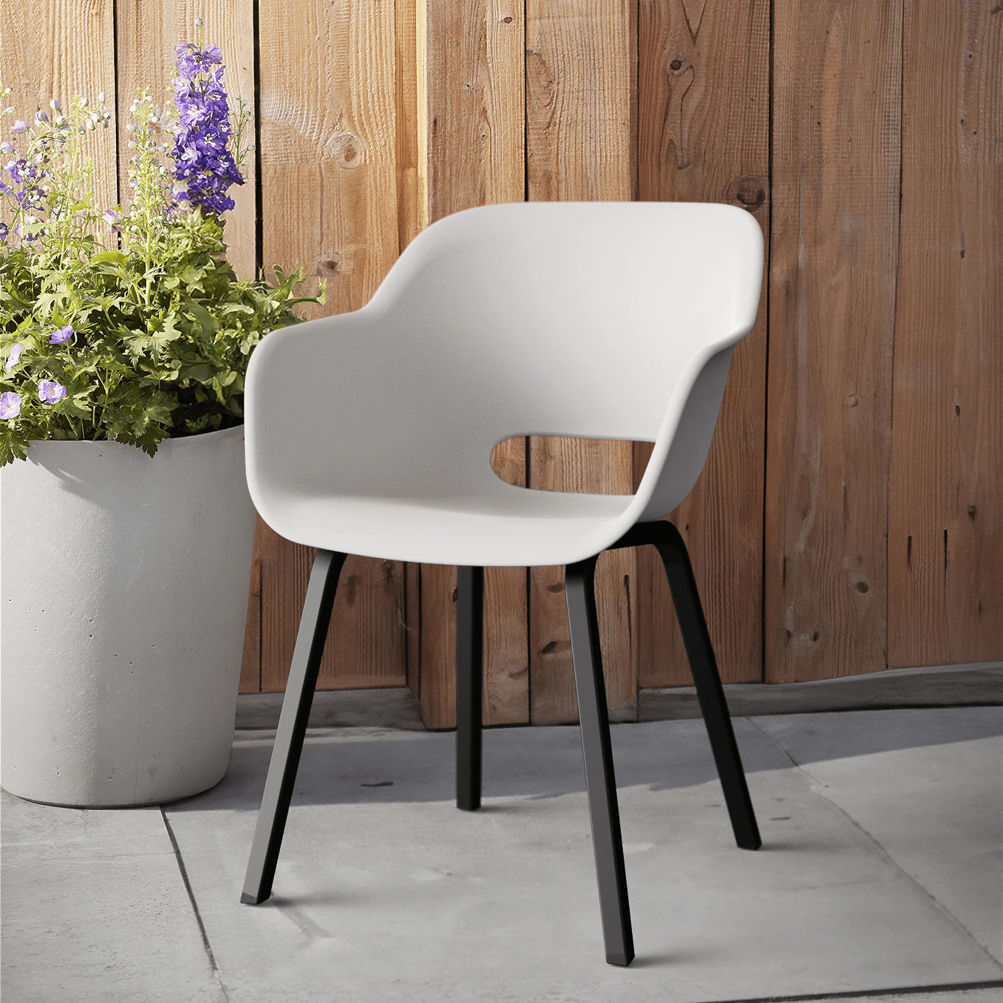 Keter Noa Dining Chair - White- 2 Pack - Image 7
