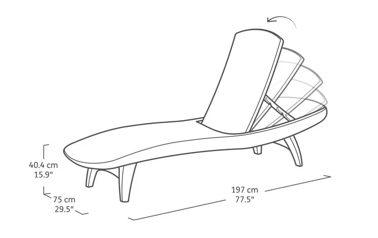 PRE ORDER: JUNE. - Keter Pacific Sun Loungers - 2 PACK - Image 3