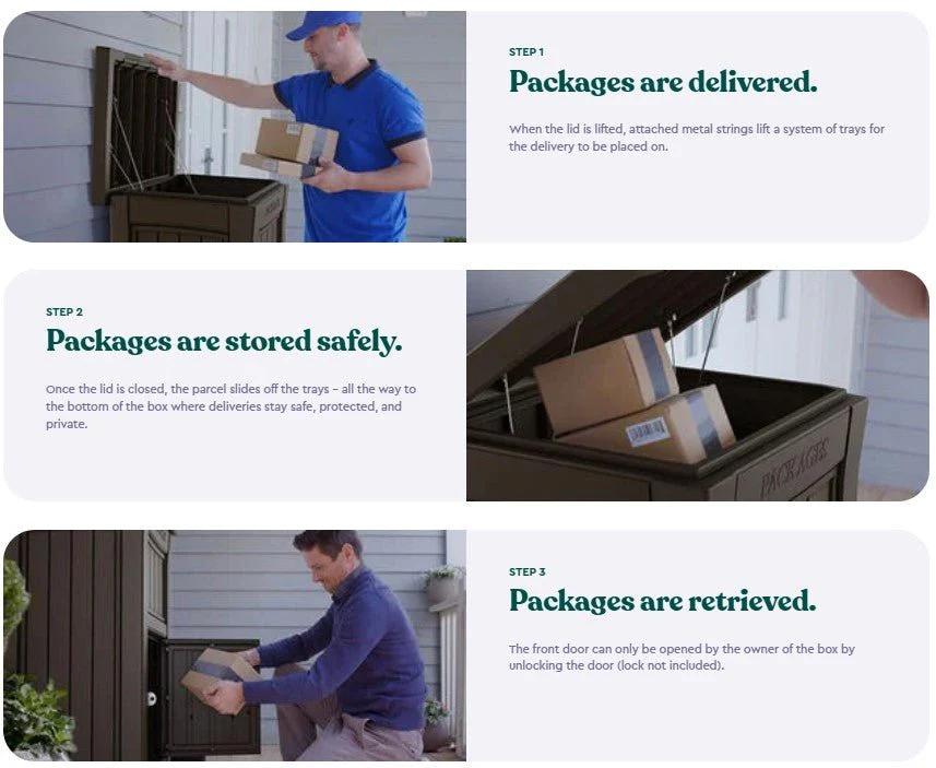 Keter Parcel Box- Graphite - Image 3