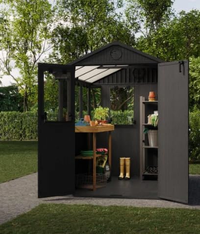 Keter Potting 6x8 Shed - Dark Grey (1.9 x 2.4m) - Image 5