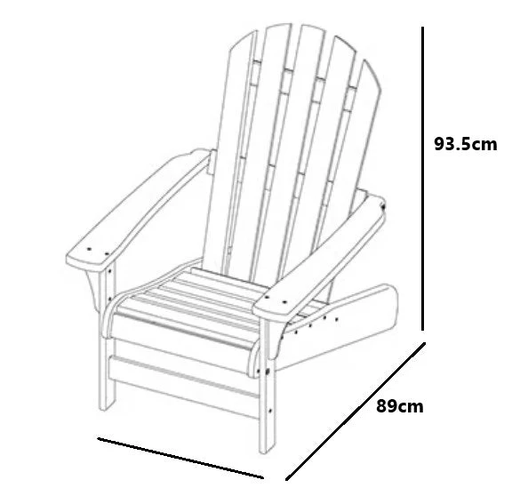 Keter Premium Tahoe Adirondack Chair - Blue - Image 2