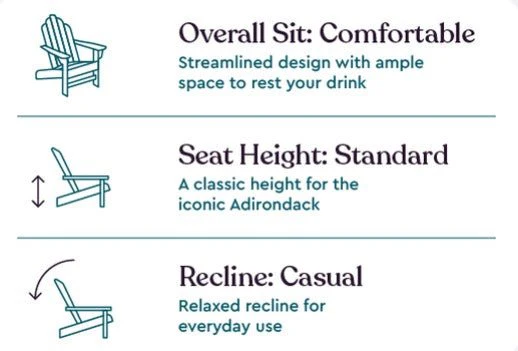 Keter Premium Tahoe Adirondack Chair - Blue - Image 4