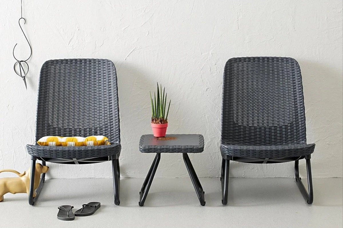Keter Rio Patio Furniture Set - Graphite - Image 8