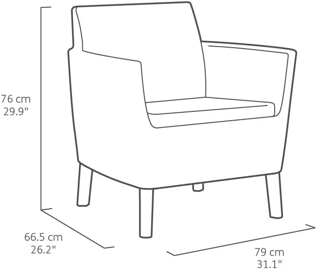 Keter Salemo Lounge Set With Storage Table - GRAPHITE - Image 6