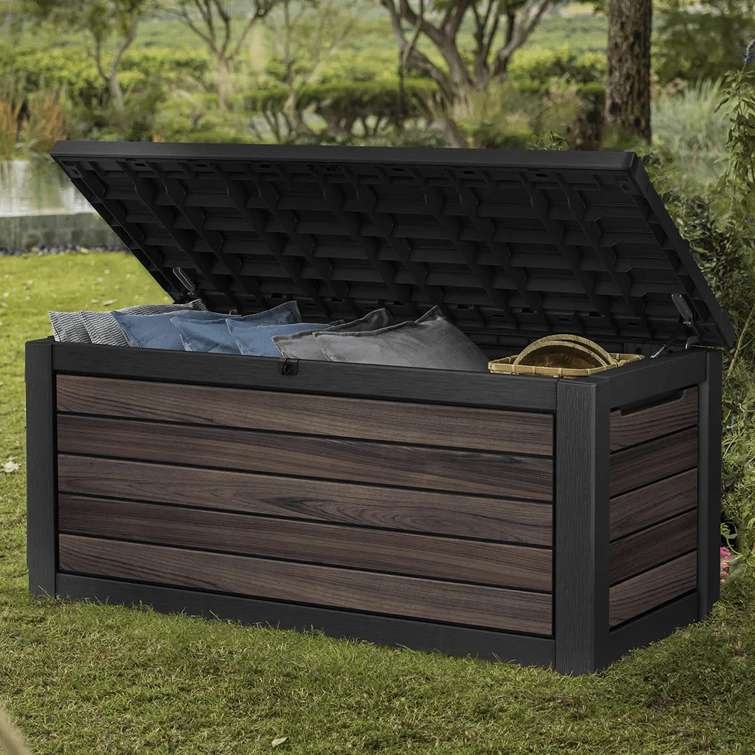 Keter Signature 630L Storage Box - Rosewood Look - Image 13