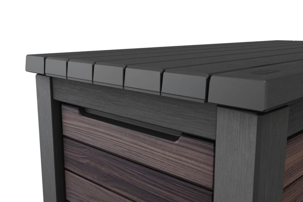 Keter Signature 630L Storage Box - Rosewood Look - Image 6