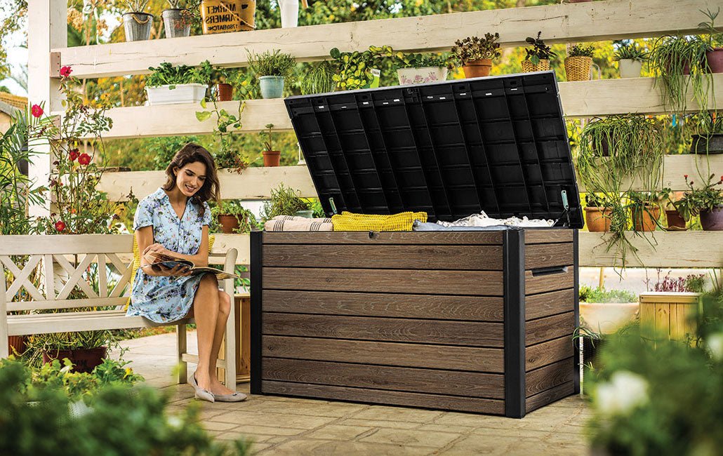 Keter Signature 870L Storage Box - Walnut Look - Image 11