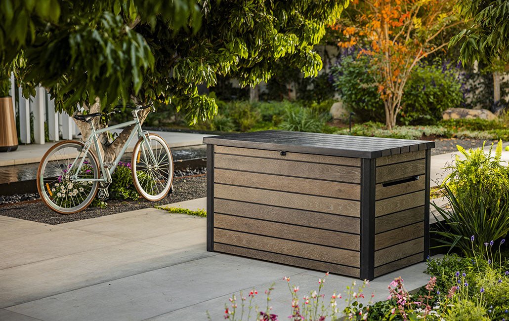 Keter Signature 870L Storage Box - Walnut Look - Image 12