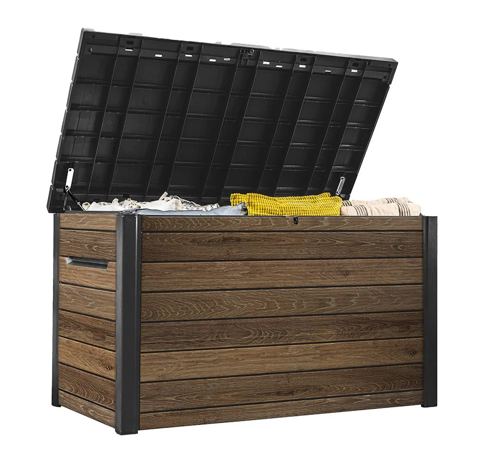 Keter Signature 870L Storage Box - Walnut Look - Image 16