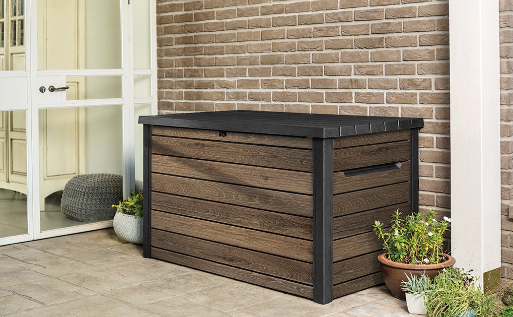 Keter Signature 870L Storage Box - Walnut Look - Image 6