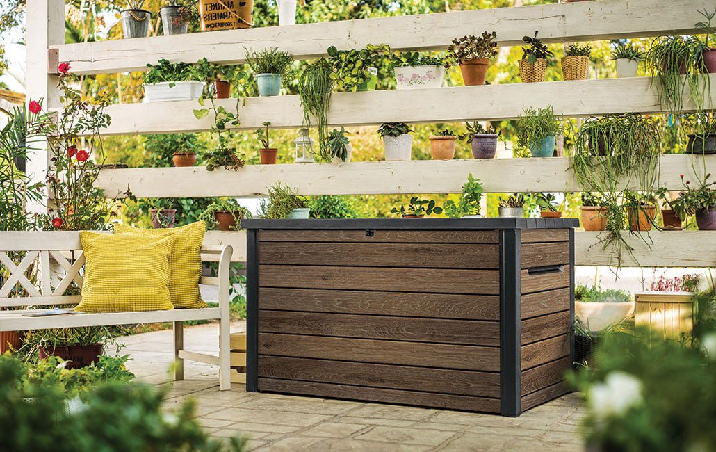 Keter Signature 870L Storage Box - Walnut Look - Image 9