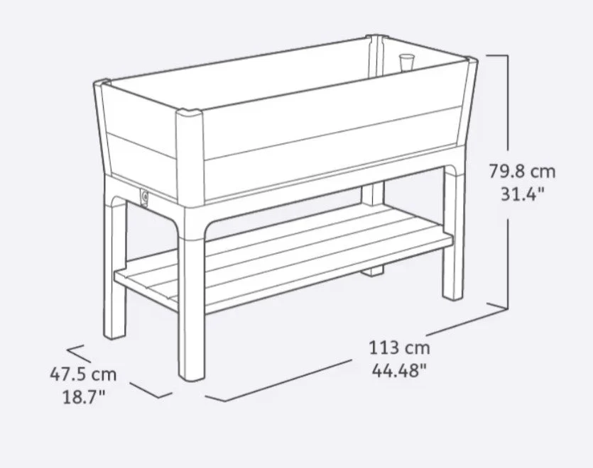 Keter Signature Elevated Garden Bed - Walnut Look - Image 2