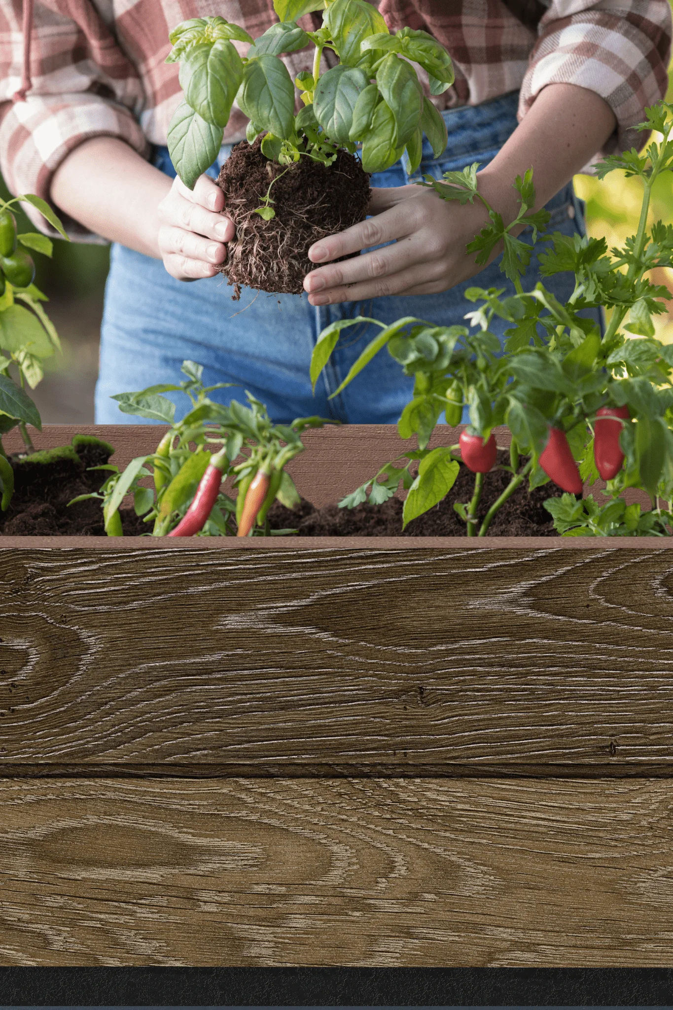 Keter Signature Elevated Garden Bed - Walnut Look - Image 9