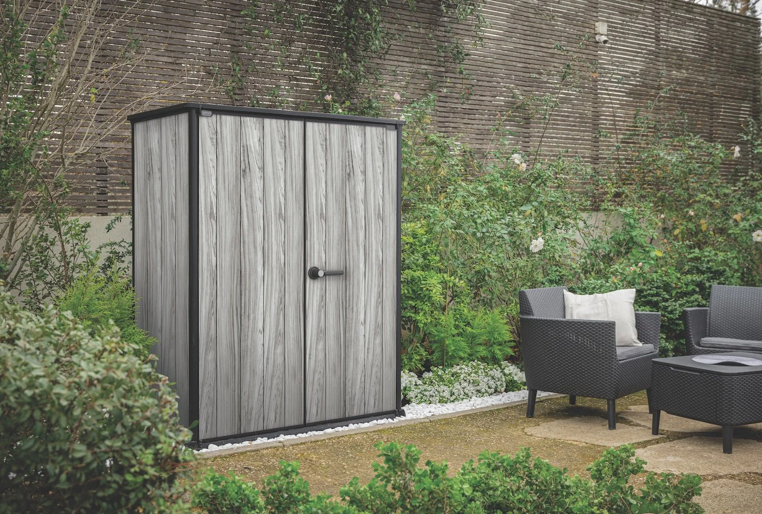 Keter Signature Vertical Shed - Stormgrey Look - Image 6