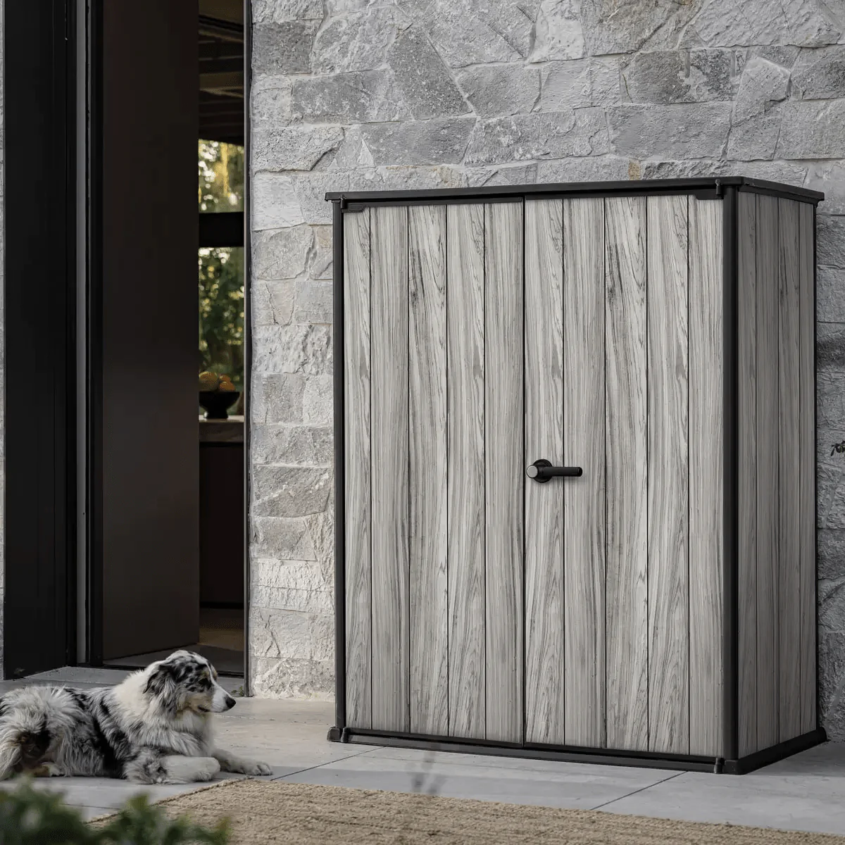 Keter Signature Vertical Shed - Stormgrey Look - Image 8