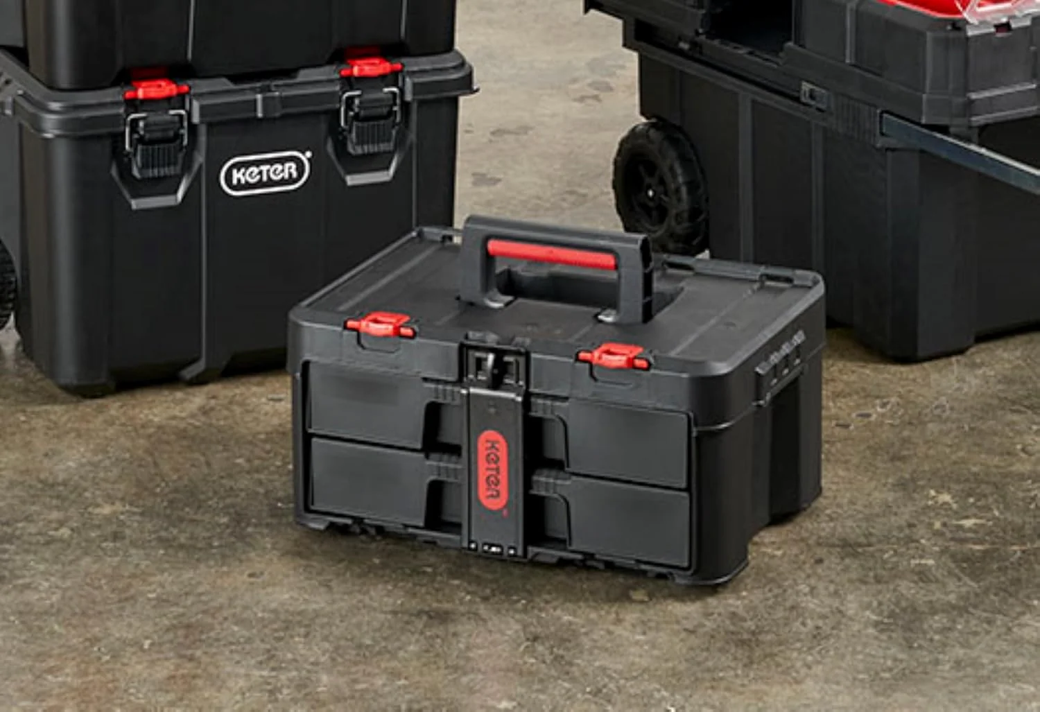 Keter STACK N’ ROLL 2 Drawers - Image 3