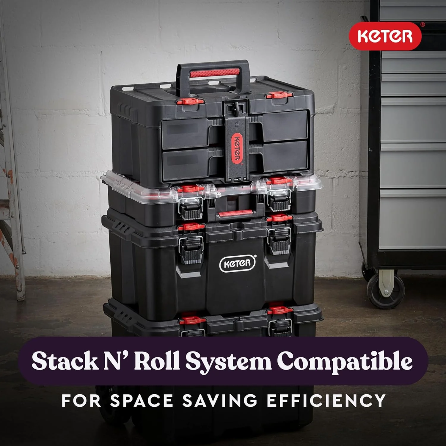 Keter STACK N’ ROLL 2 Drawers - Image 7