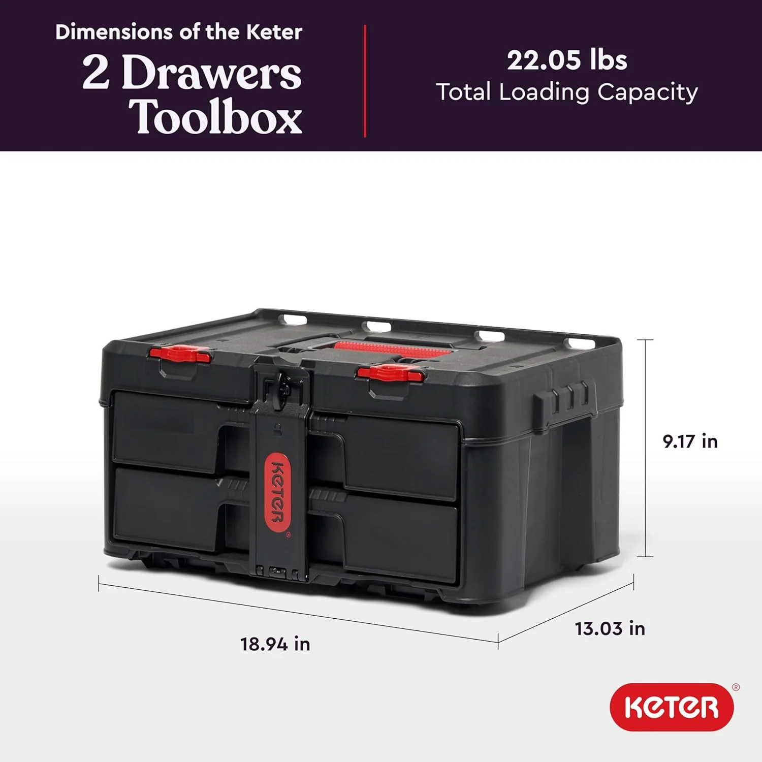 Keter STACK N’ ROLL 2 Drawers - Image 8