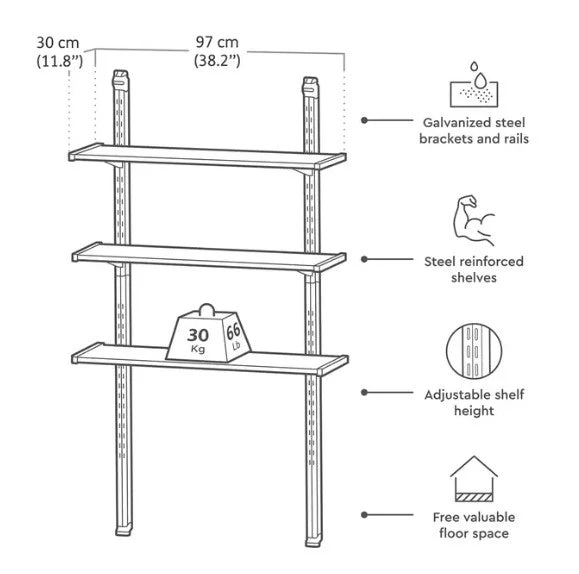 PRE ORDER: AUG. - Keter Storage Shed Shelf Kit - Image 2