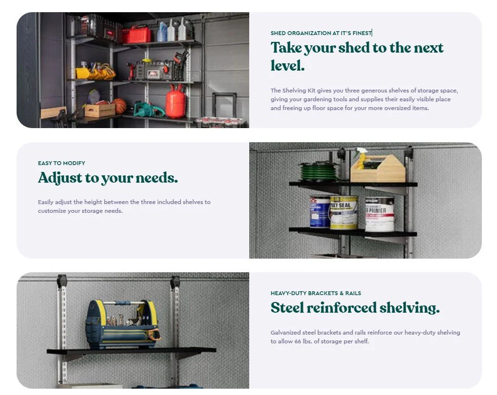 PRE ORDER: AUG. - Keter Storage Shed Shelf Kit - Image 3