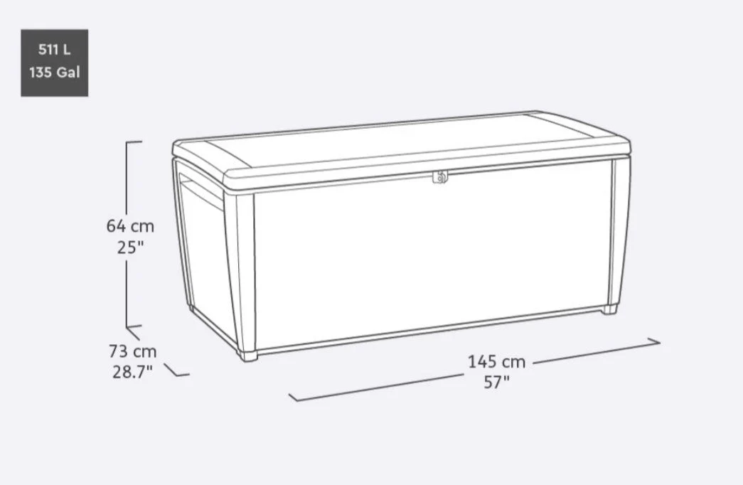 Keter Sumatra 511L Storage Box - Graphite - Image 2