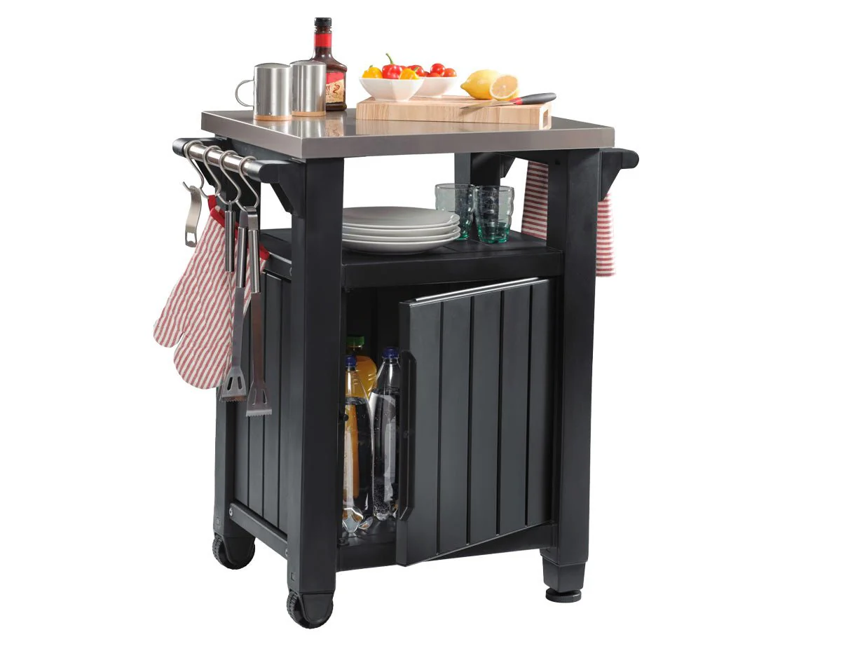 Keter Unity Classic Outdoor BBQ Prep Bench and Storage Unit - Image 3
